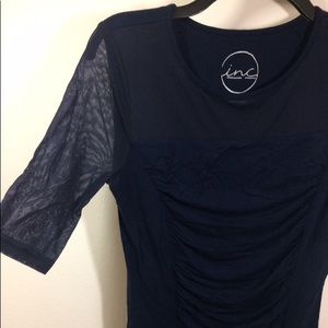 INC Ruched Illusion Top size-M